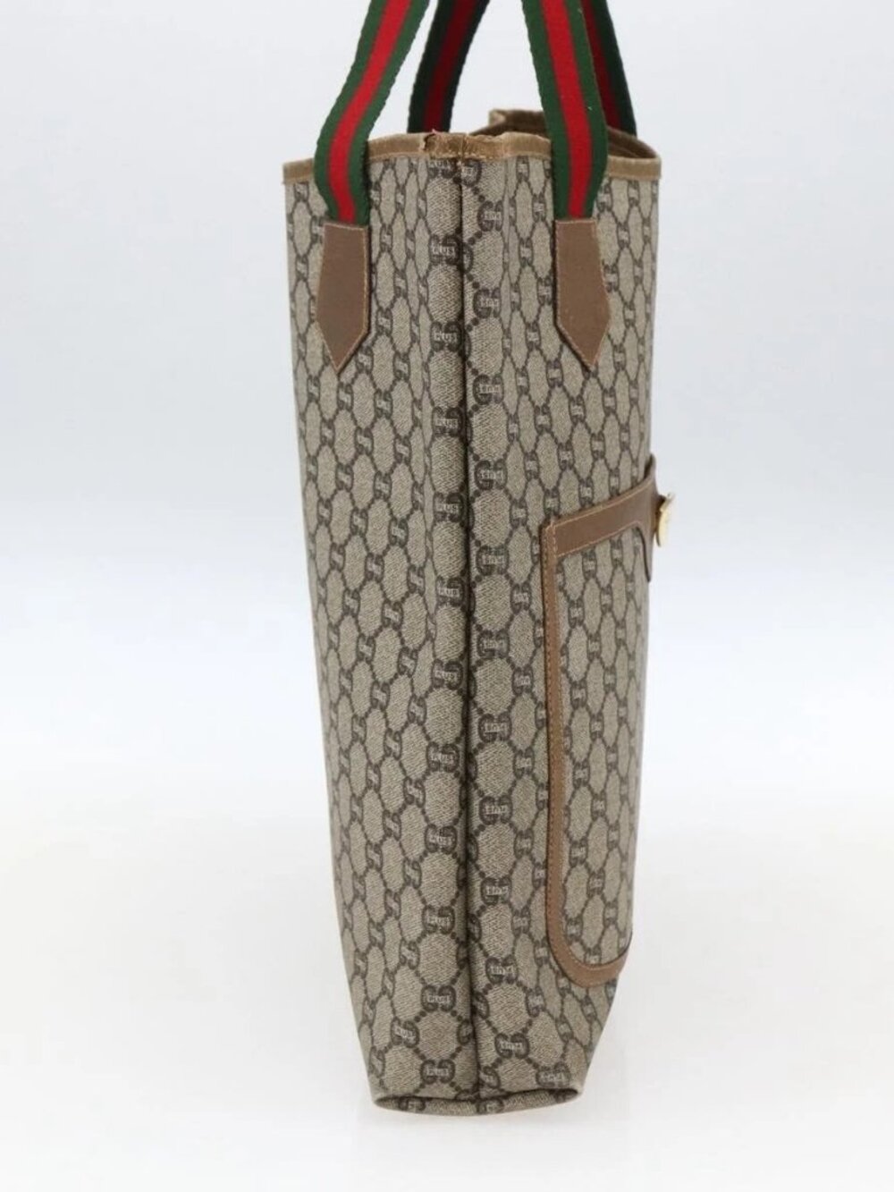 GUCCI GG Plus Supreme Web Sherry Line Tote Bag - Picture 6 of 16